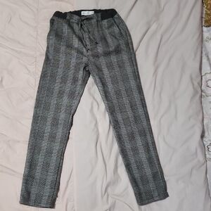 Zara Boy's Gray Plaid Pants